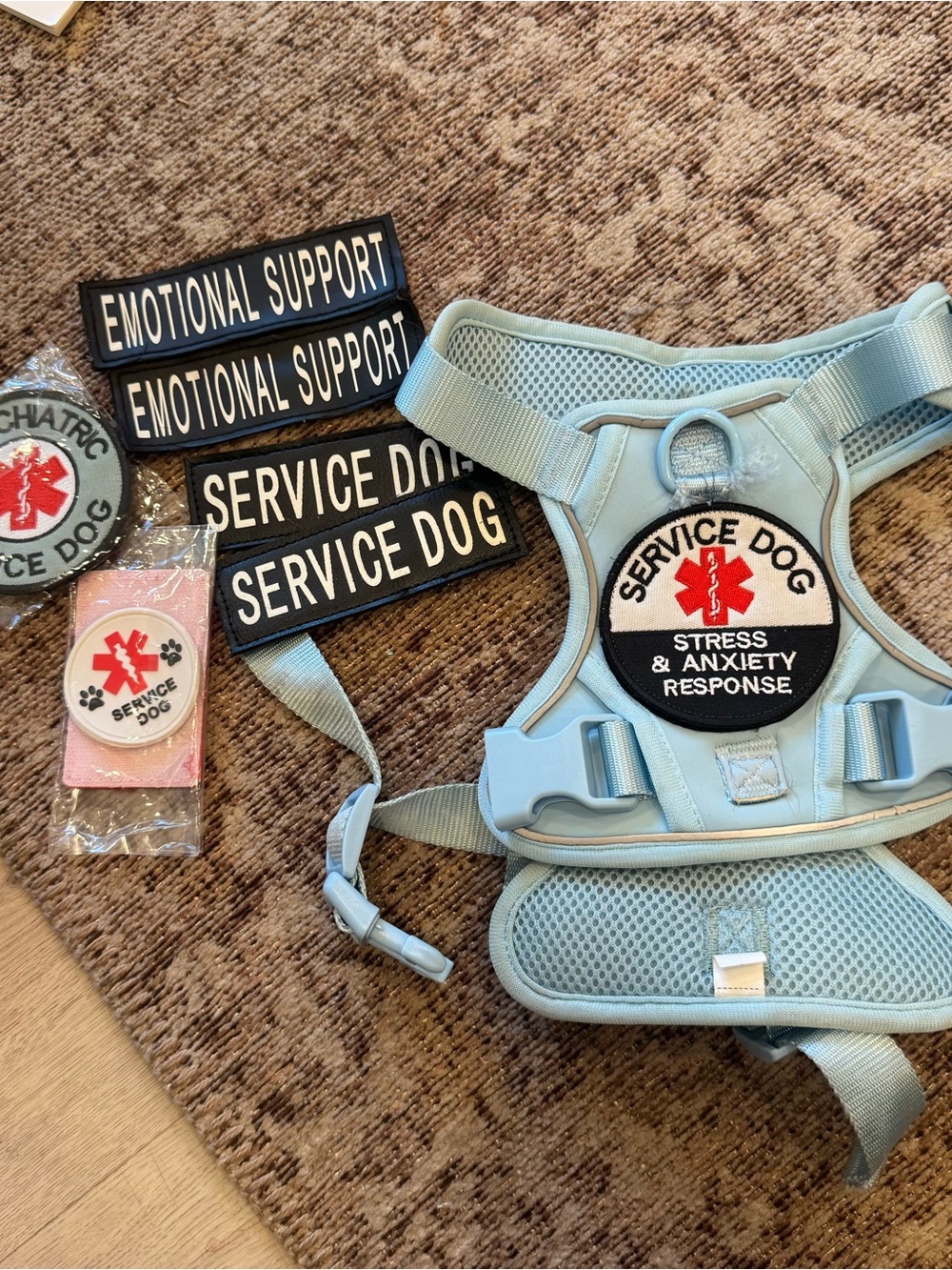 Psychiatric ESA service dog harness + patches